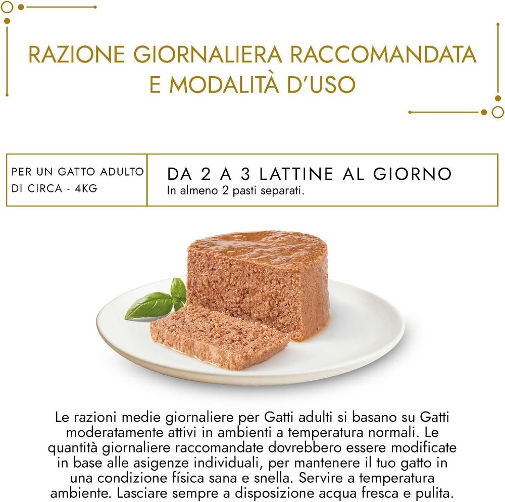 GOURMET Gold Cibo Umido per Gatti Adulti, Mousse con Manzo, Fegato, Pesce dell'Oceano e Tacchino, 8 lattine da 85g