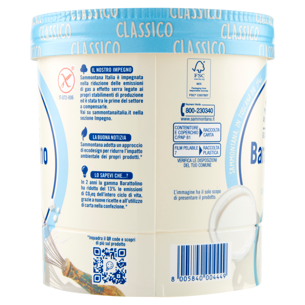 Sammontana Barattolino Classico Panna 500 g