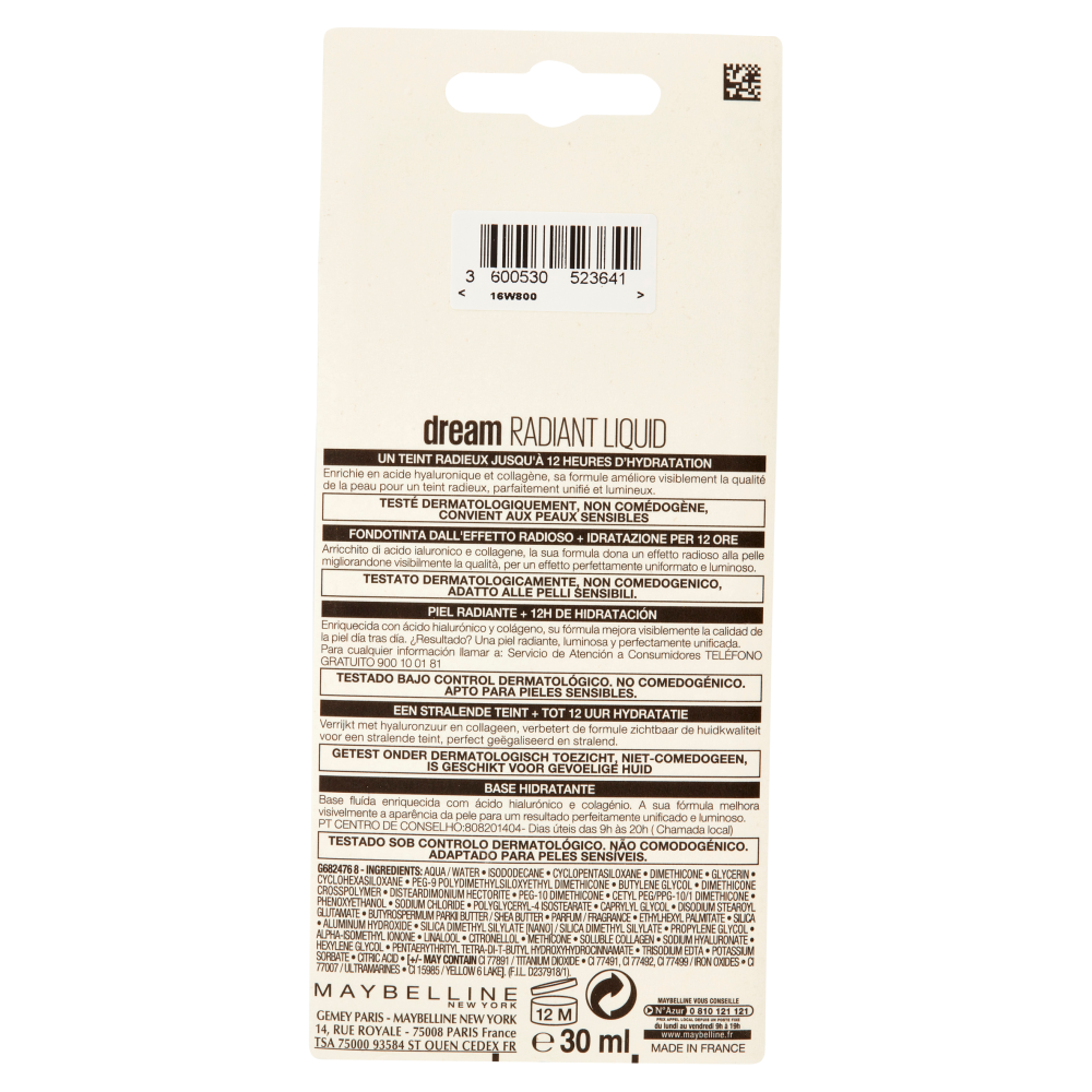 Maybelline New York Fondotinta Radiant 030 30 ml