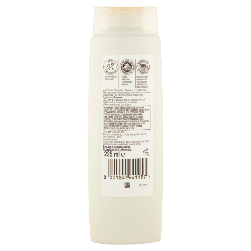Pantene Shampoo+Balsamo+Trattamento 3in1 Antiforfora 225 ml