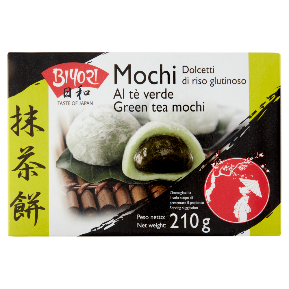 Biyori Mochi Dolcetti di riso glutinoso al tè verde 6 x 35 g