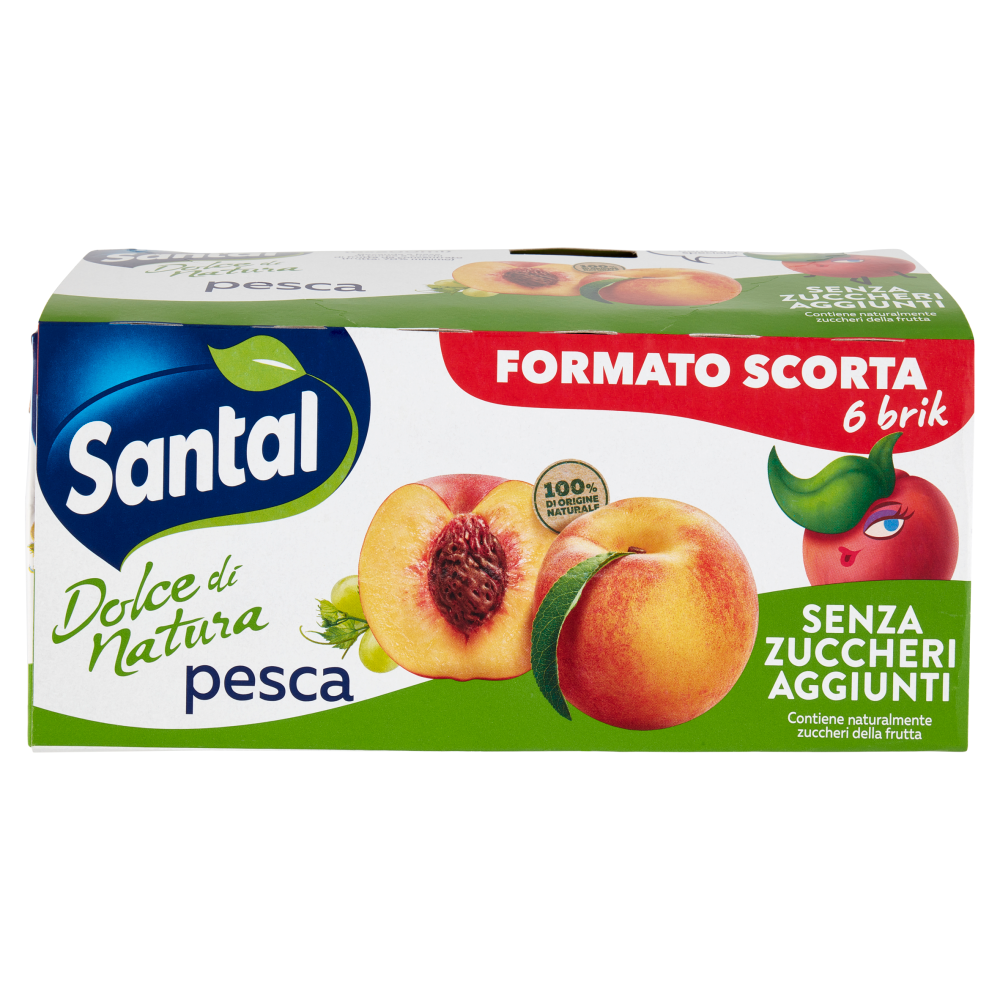 Sant&agrave;l Dolce di Natura pesca Senza Zuccheri Aggiunti 6 x 200 ml