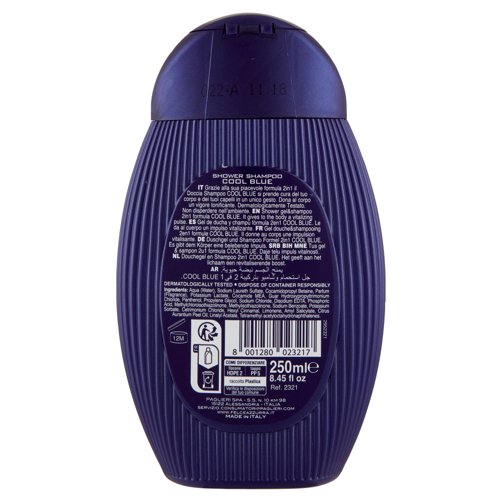 Felce Azzurra Uomo Cool Blue Tonificante Shower Shampoo 250 ml