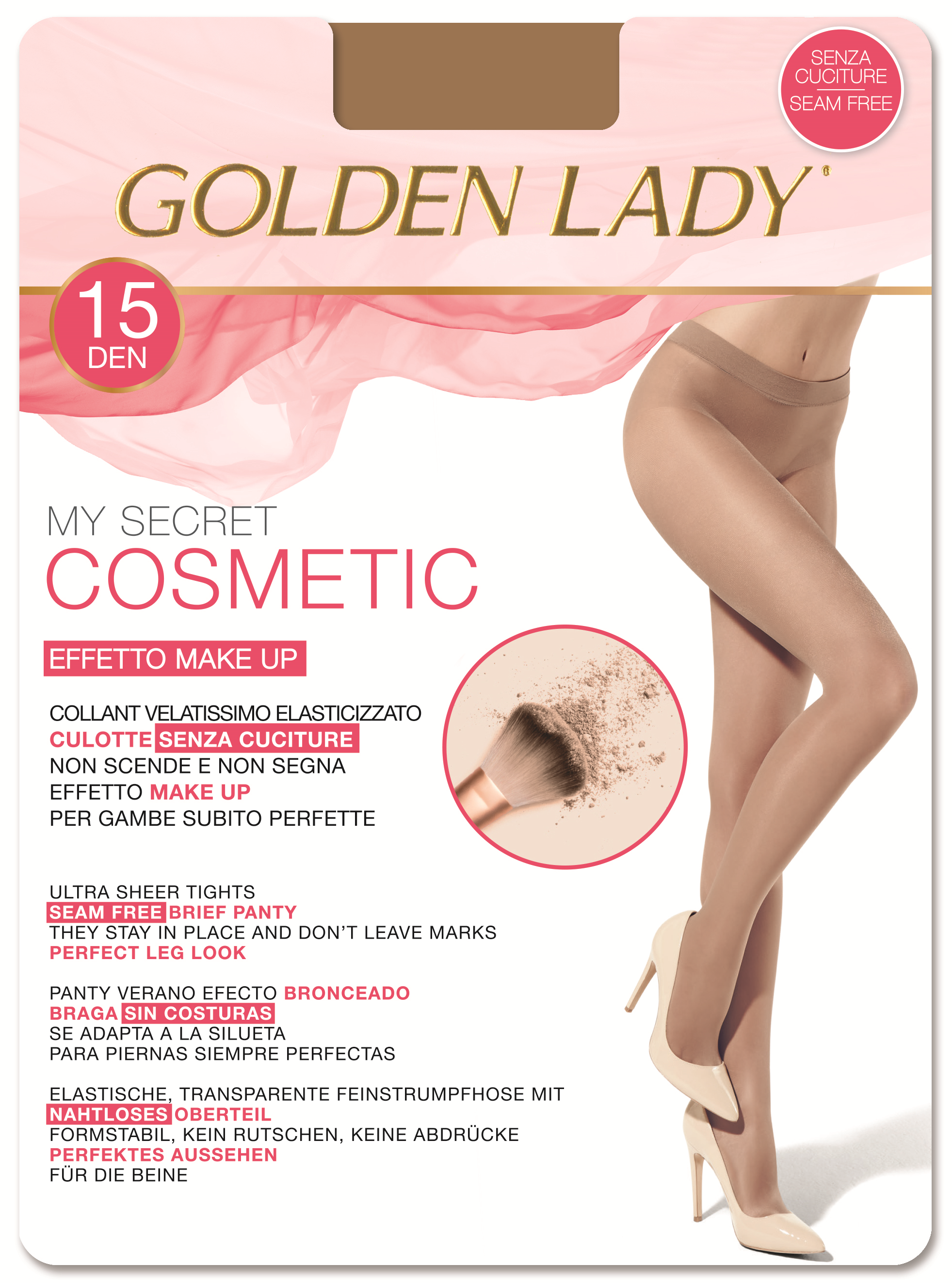Golden Lady Collant Mysecret 15 Melon 2 Tg. S