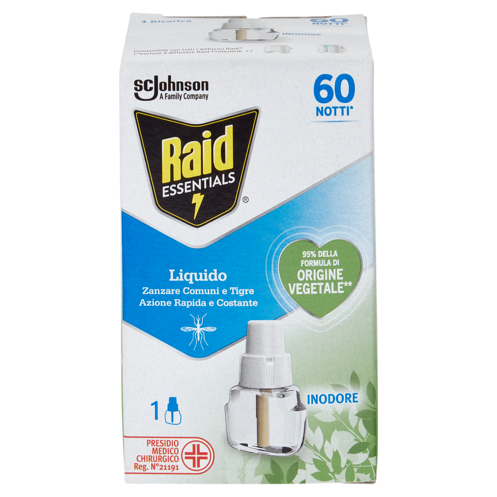 Raid Essentials Liquido Ricarica 60 notti 36 ml