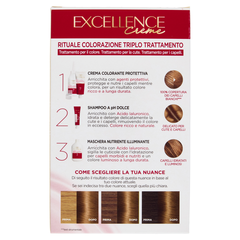 L'Or&eacute;al Paris Excellence Creme Colorazione Triplo Trattamento 6.3 Biondo Scuro Dorato