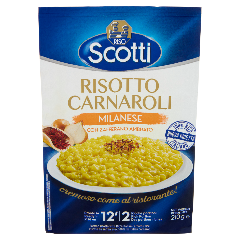 Riso Scotti Risotto Carnaroli Milanese con Zafferano Ambrato 210 g