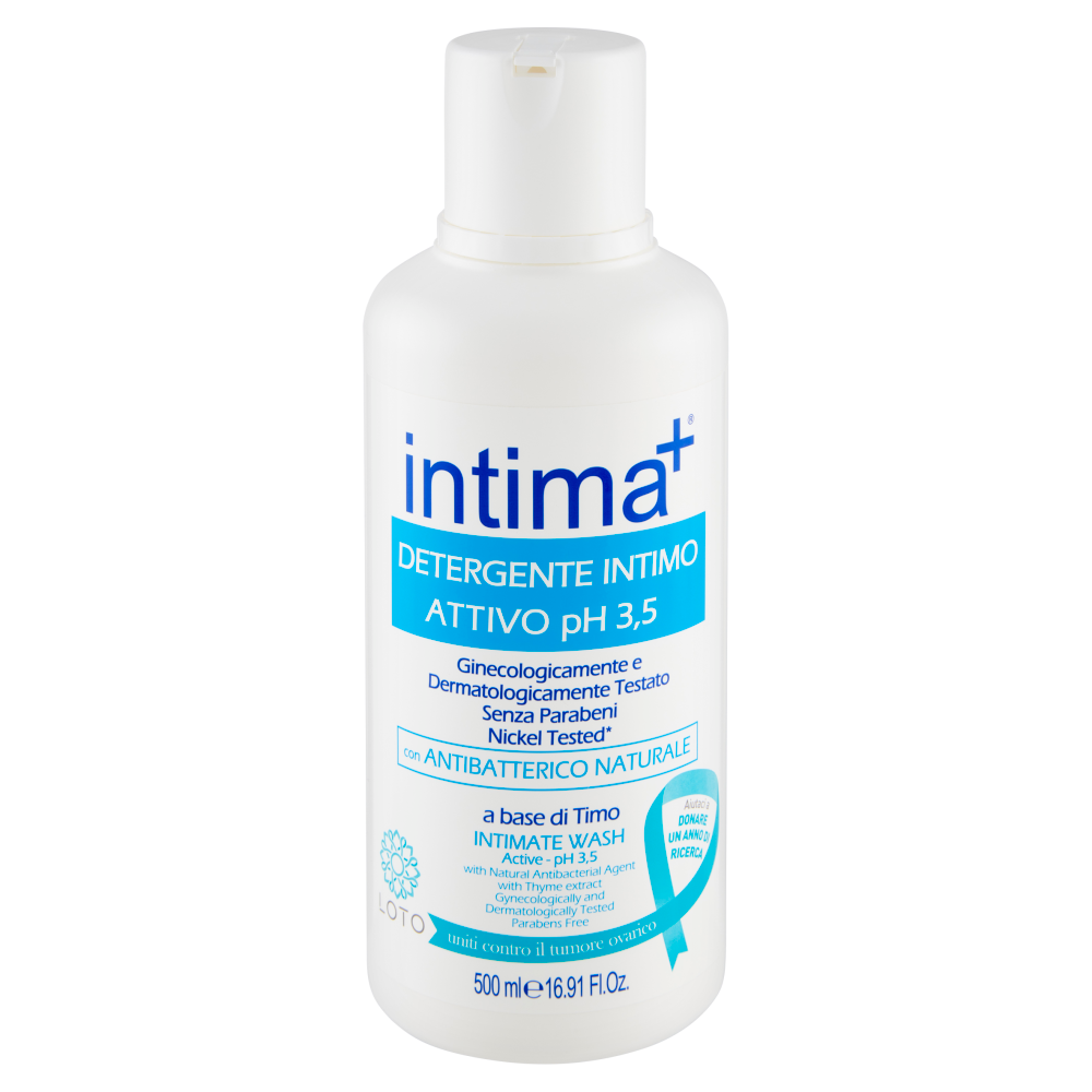 intima⁺ Detergente Intimo Attivo pH 3,5 con Antibatterico Naturale 500 ml
