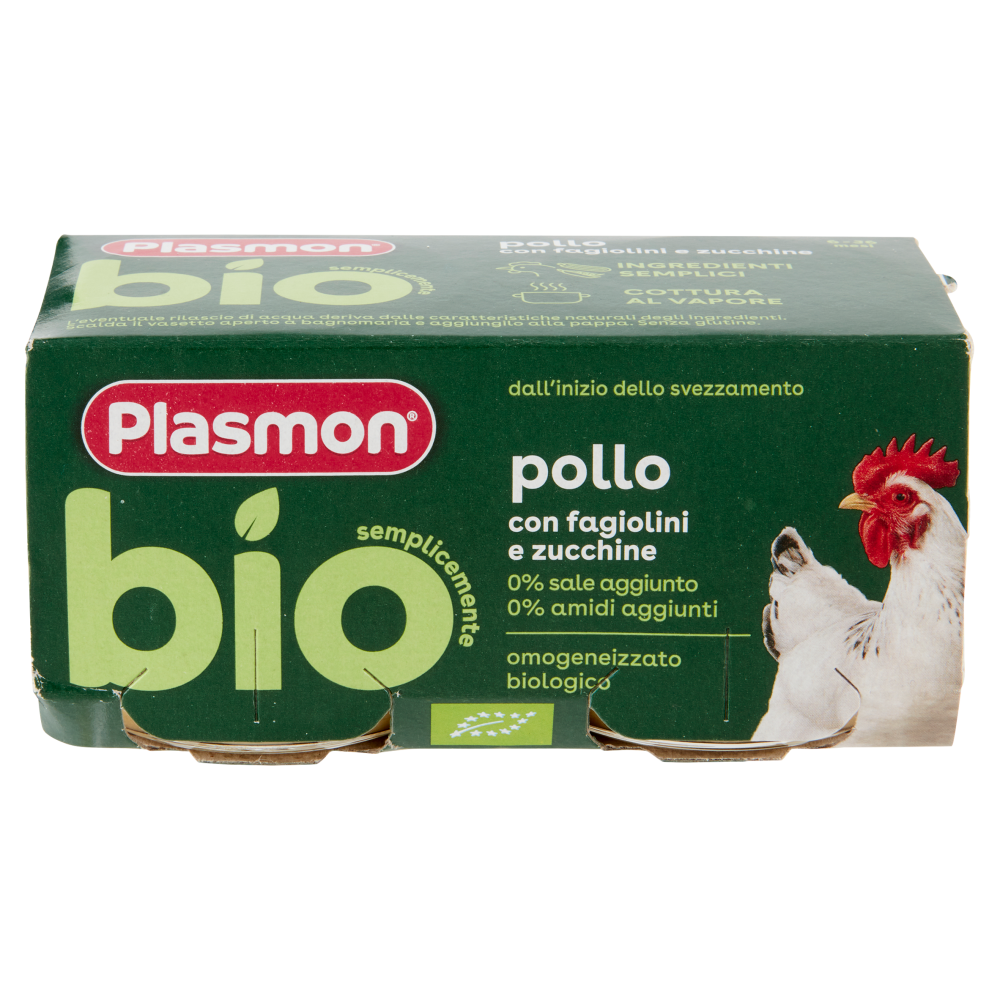 Plasmon semplicemente bio pollo con fagiolini e zucchine 2 x 80 g