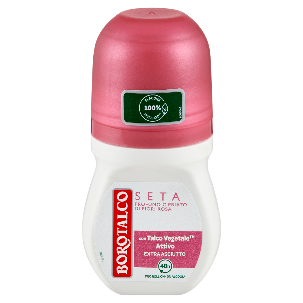 Borotalco Seta Profumo Cipriato di Fiori Rosa Deo Roll On 50 ml