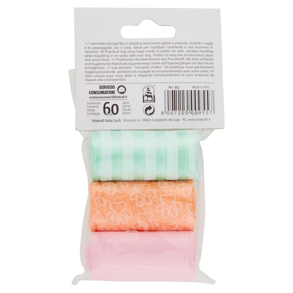 Vitakraft Care Sacchetti raccogli feci 60 pz