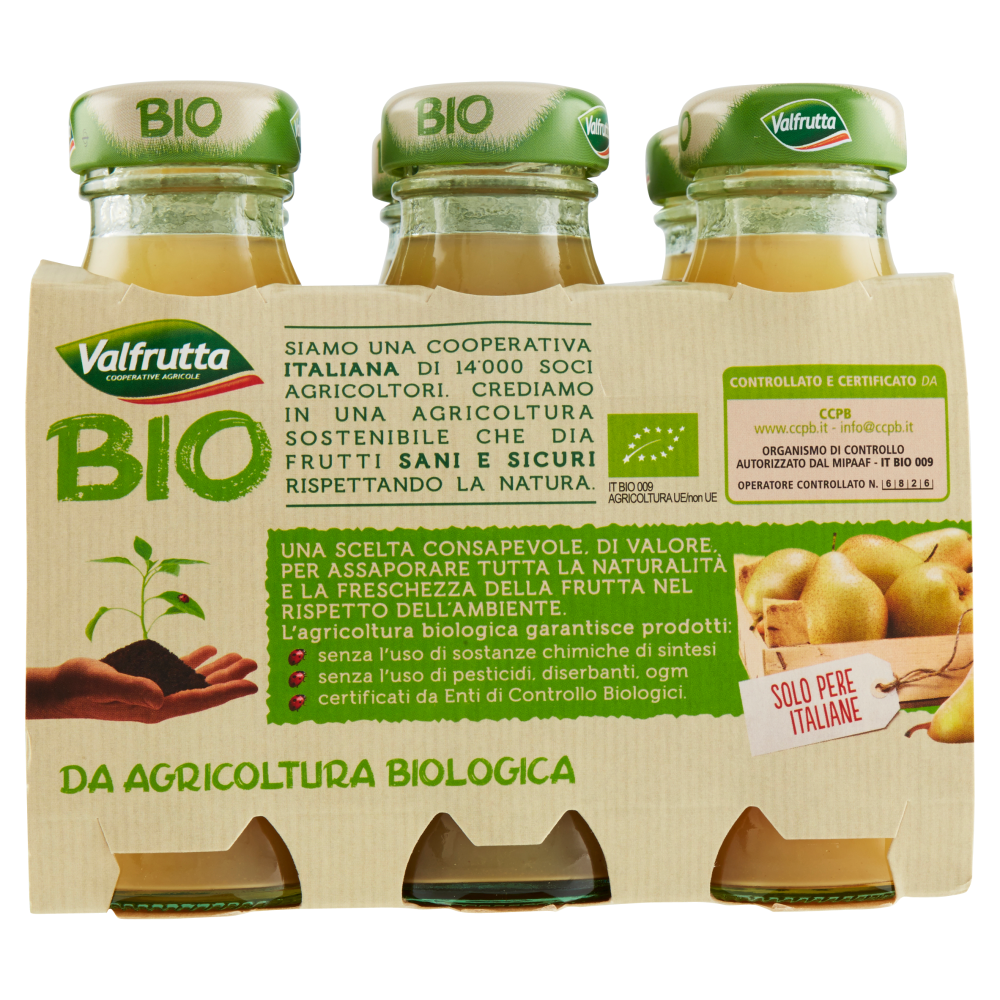 Valfrutta Bio Pera 6 x 125 ml