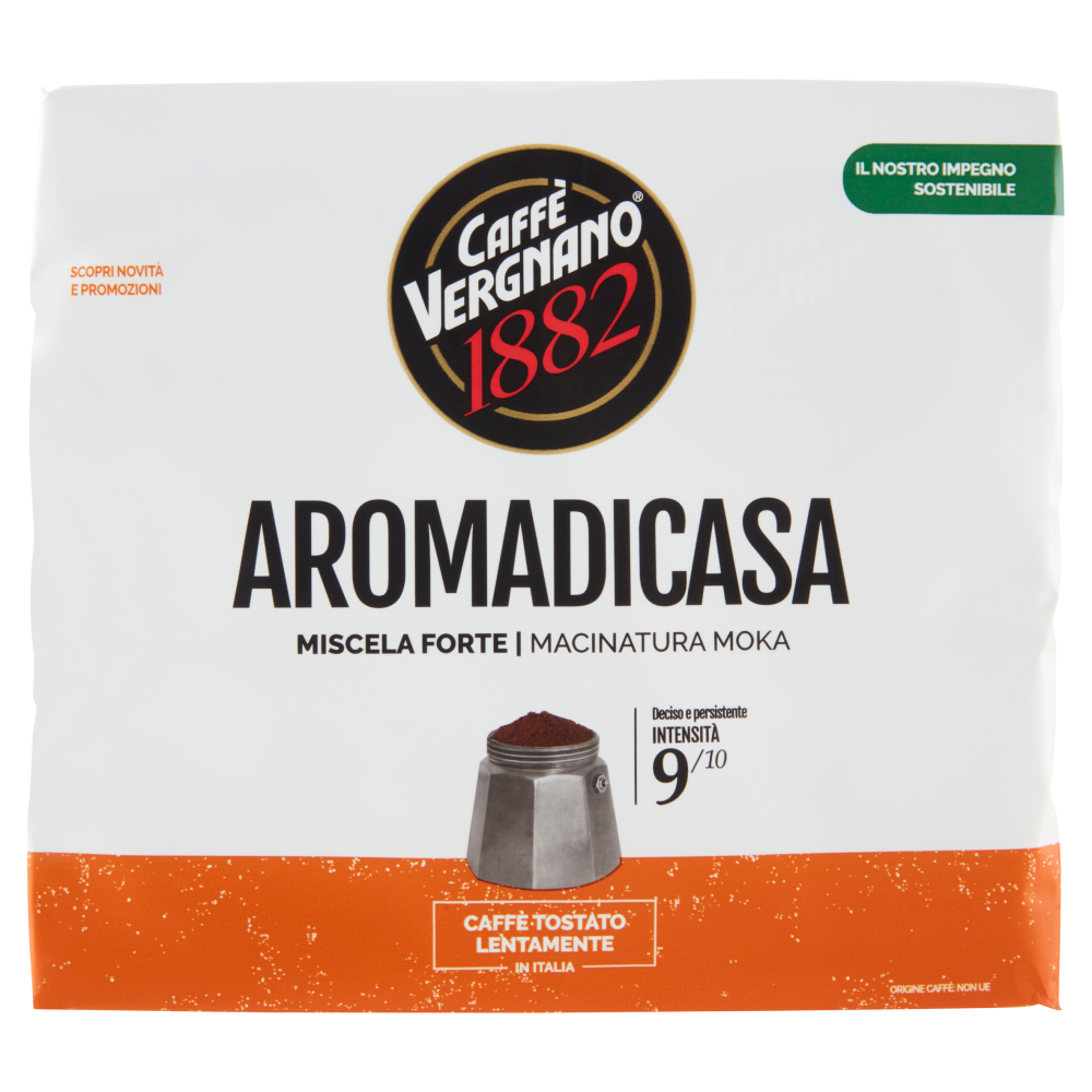 Caff&egrave; Vergnano 1882 Aromadicasa Macinatura Moka 2 x 250 g
