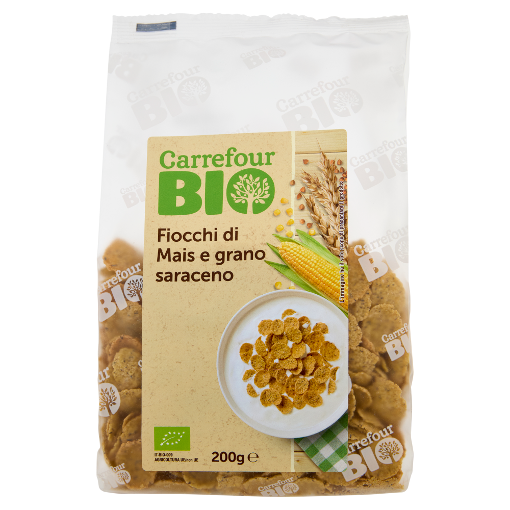 Carrefour Bio Fiocchi di Mais e grano saraceno 200 g
