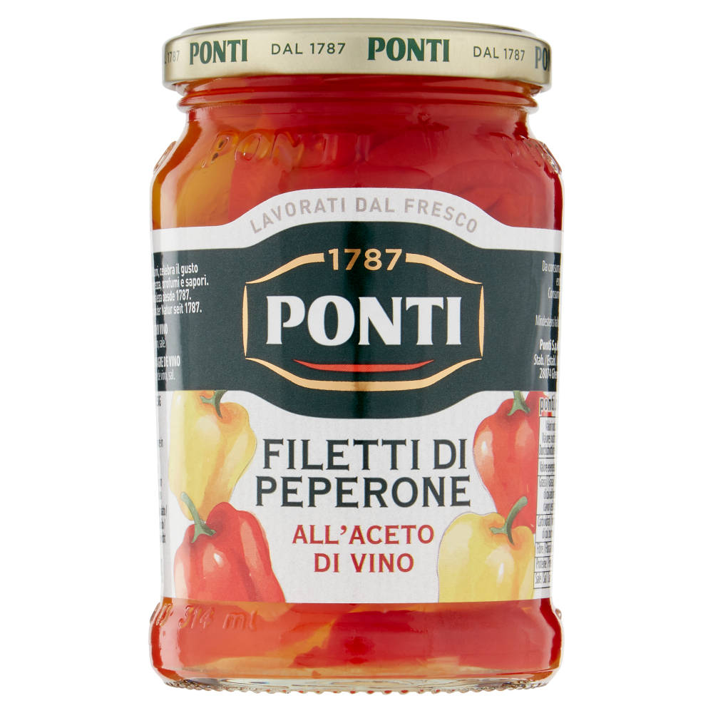 Ponti Filetti di Peperone all'Aceto di Vino 290 g