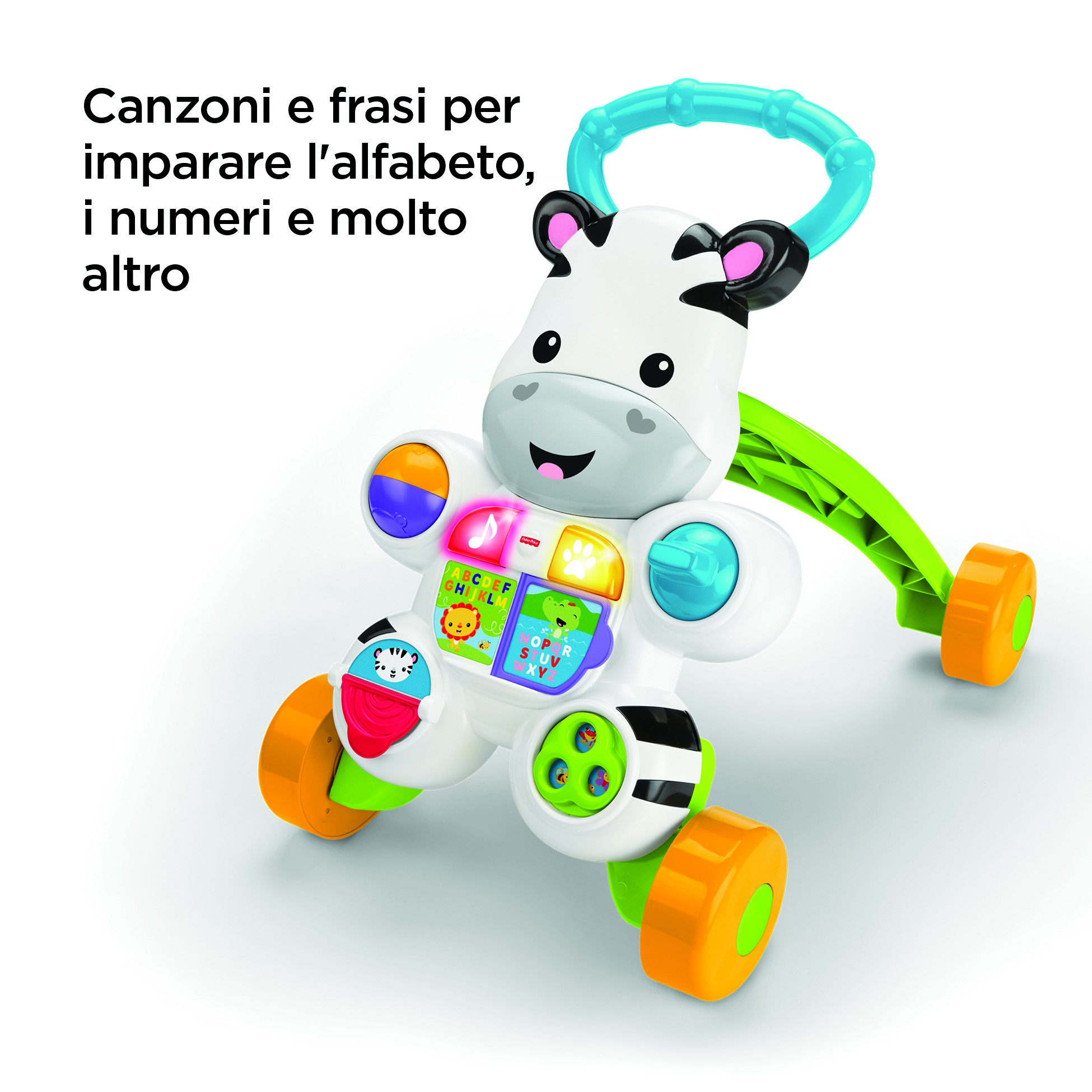 Fisher-Price Scimmietta Viola Primi Passi, Giocattolo Per L'Apprendimento Per Neonati Con Musica E Luci, Versione Italiana