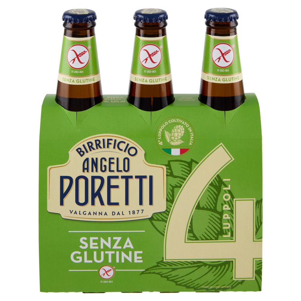 Birrificio Angelo Poretti Senza Glutine 4 Luppoli 3 x 33 cl