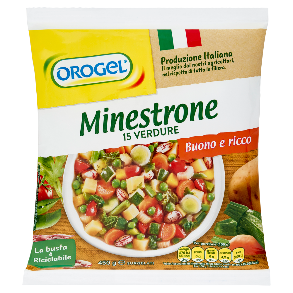 Orogel Minestrone 15 Verdure Surgelati 450 g