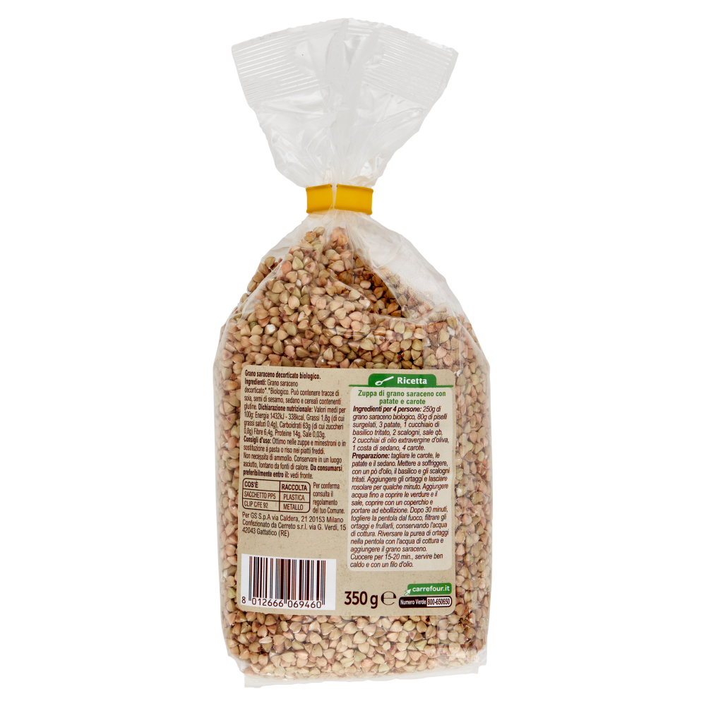 Carrefour Bio Grano Saraceno Decorticato Biologico 350 g
