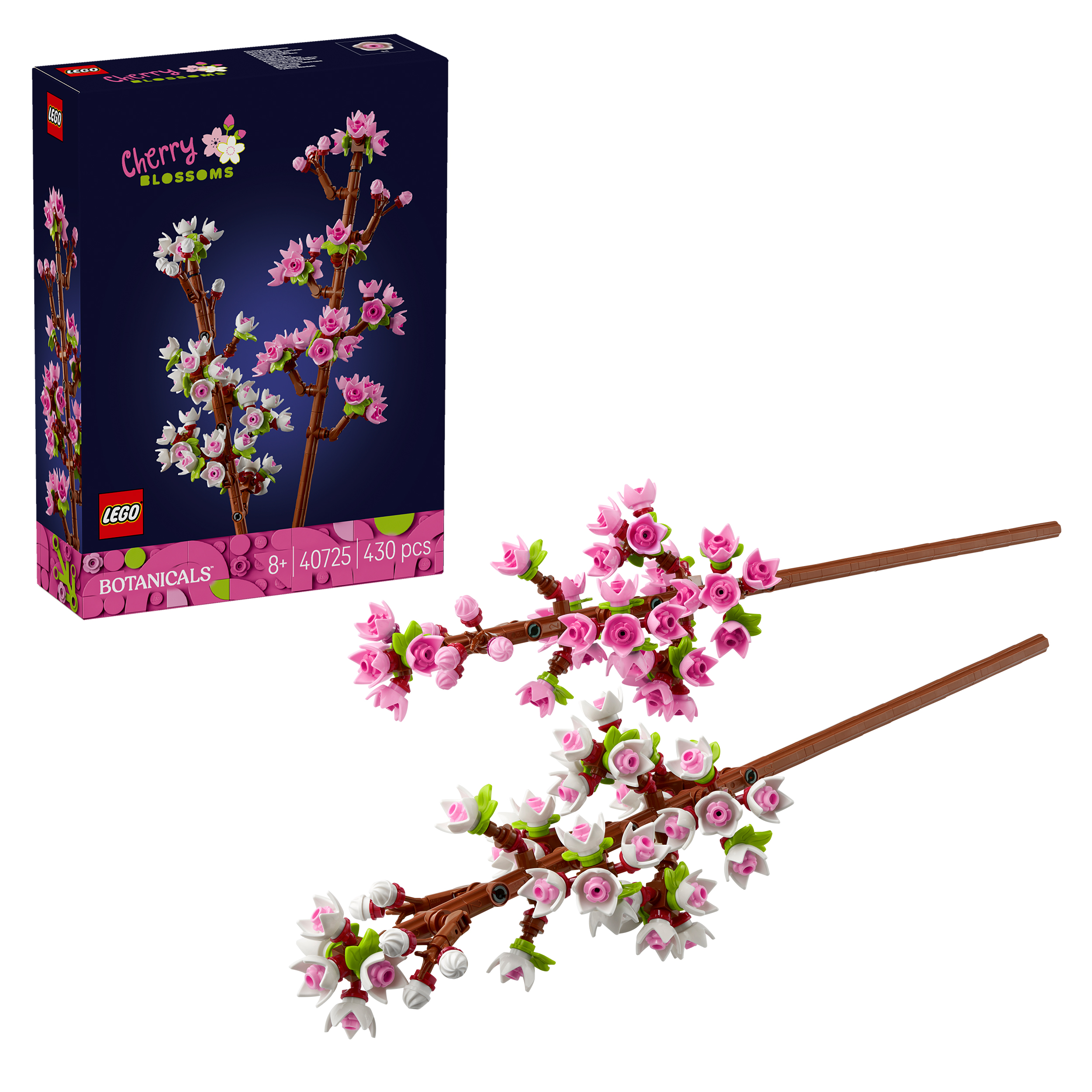 LEGO Botanicals 40725 Fiori di Ciliegio, Set per Adulti, Bambine e Bambini da 8+, Regalo Collezione Botanica per Donna o Uomo