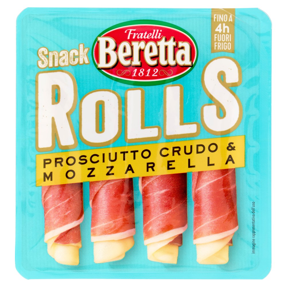Fratelli Beretta Snack Rolls Prosciutto Crudo & Mozzarella 60 g