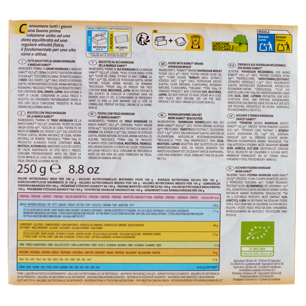 GrissinBon leFrescheBiscottate Kamut Bio 250 g