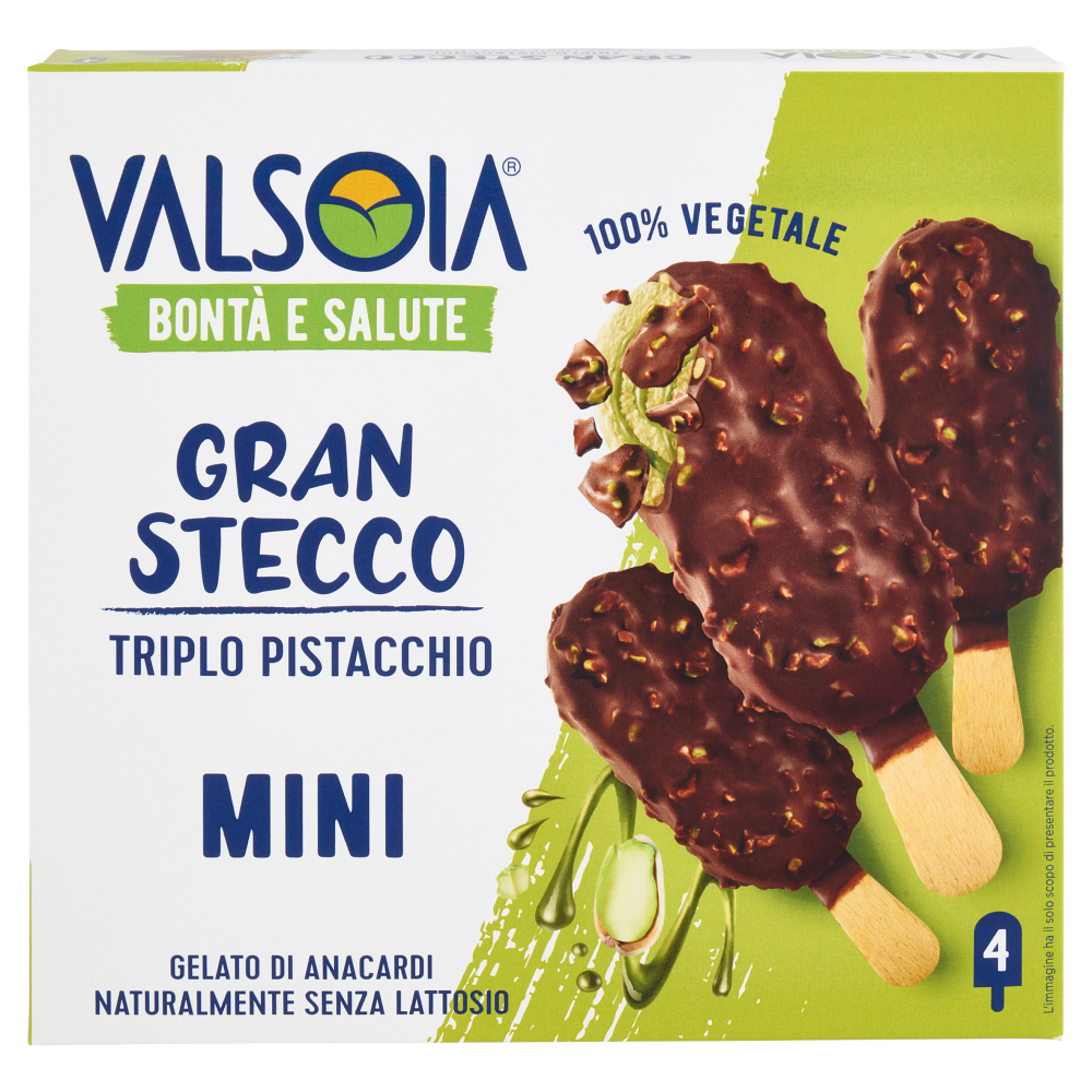 Valsoia Bontà e Salute Gran Stecco Triplo Pistacchio Mini 4 x 50 g