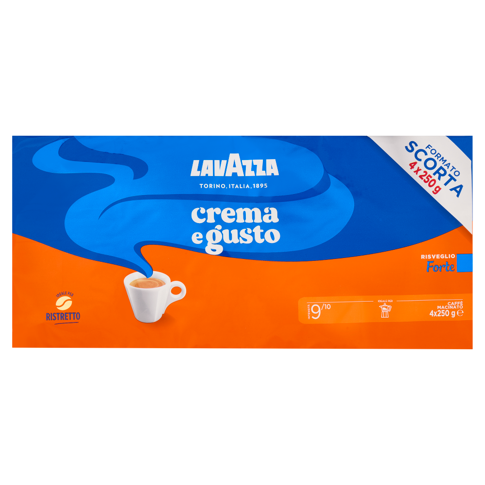 Lavazza crema e gusto Forte Caffè Macinato 4 x 250 g