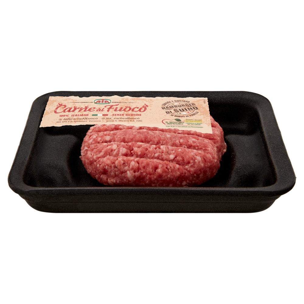 Aia Carne al Fuoco Hamburger di Suino 0,150 kg