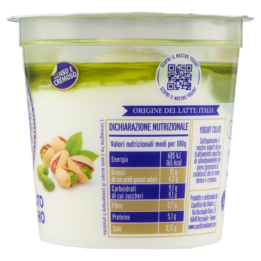 Caseificio Val d'Aveto Yogurt Colato con Pistacchio 150 g