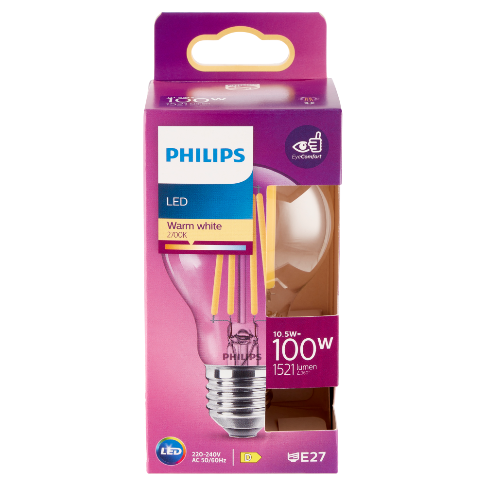 Philips Led goccia filamento 100W E27 2700K