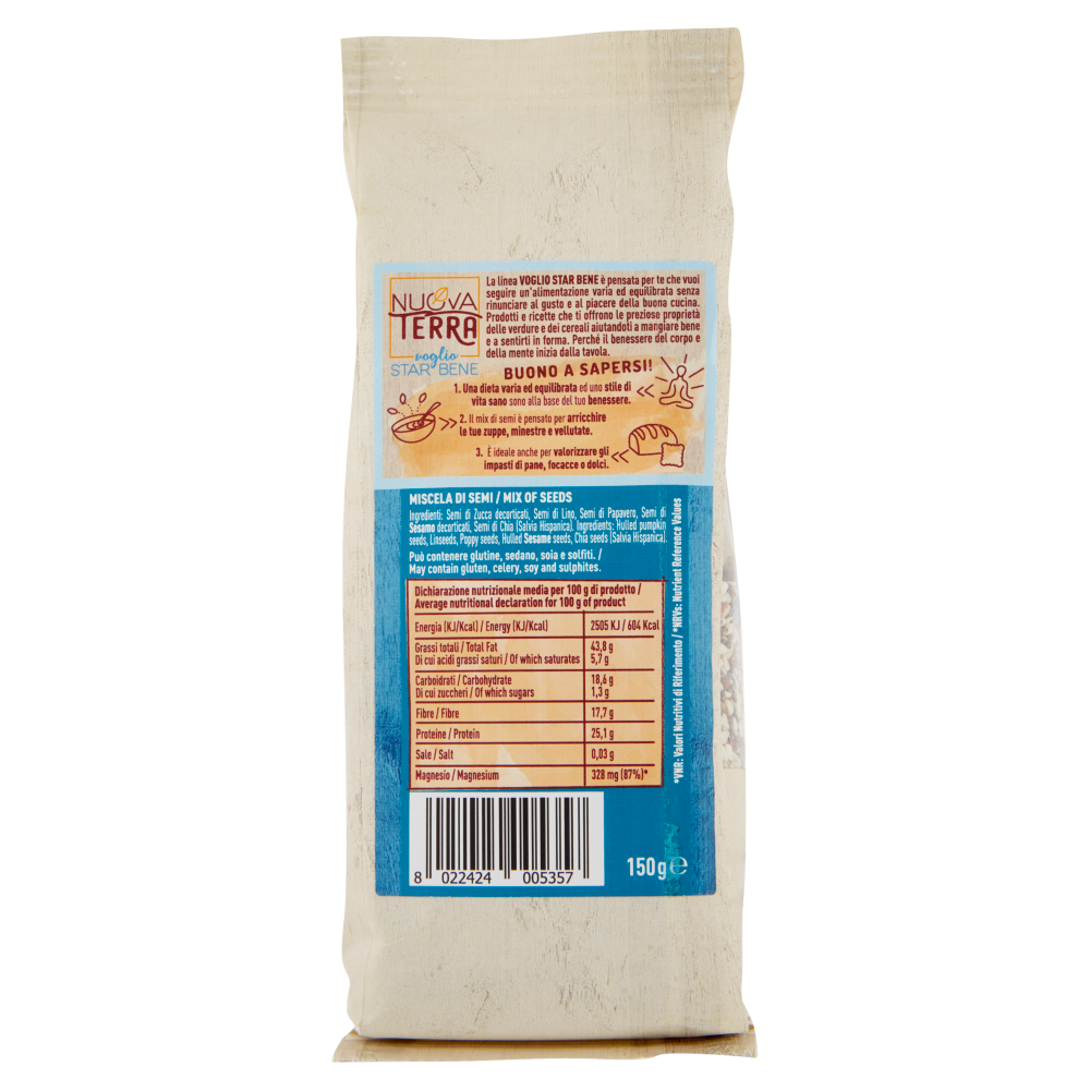 Nuova Terra voglio Star Bene Mix di Semi per le Tue Ricette 150 g