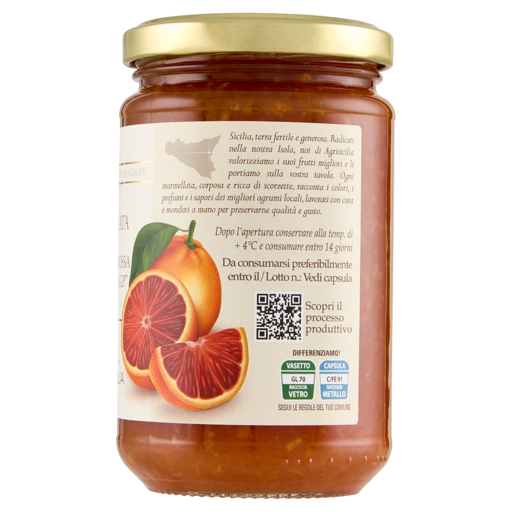 Agrisicilia Marmellata di "Arancia Rossa di Sicilia I.G.P." 360 g