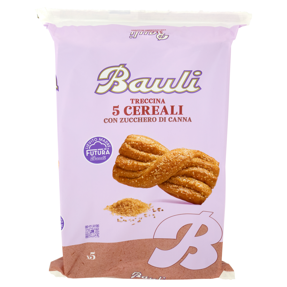 Bauli Treccina 5 Cereali con Zucchero di Canna 5 x 42 g