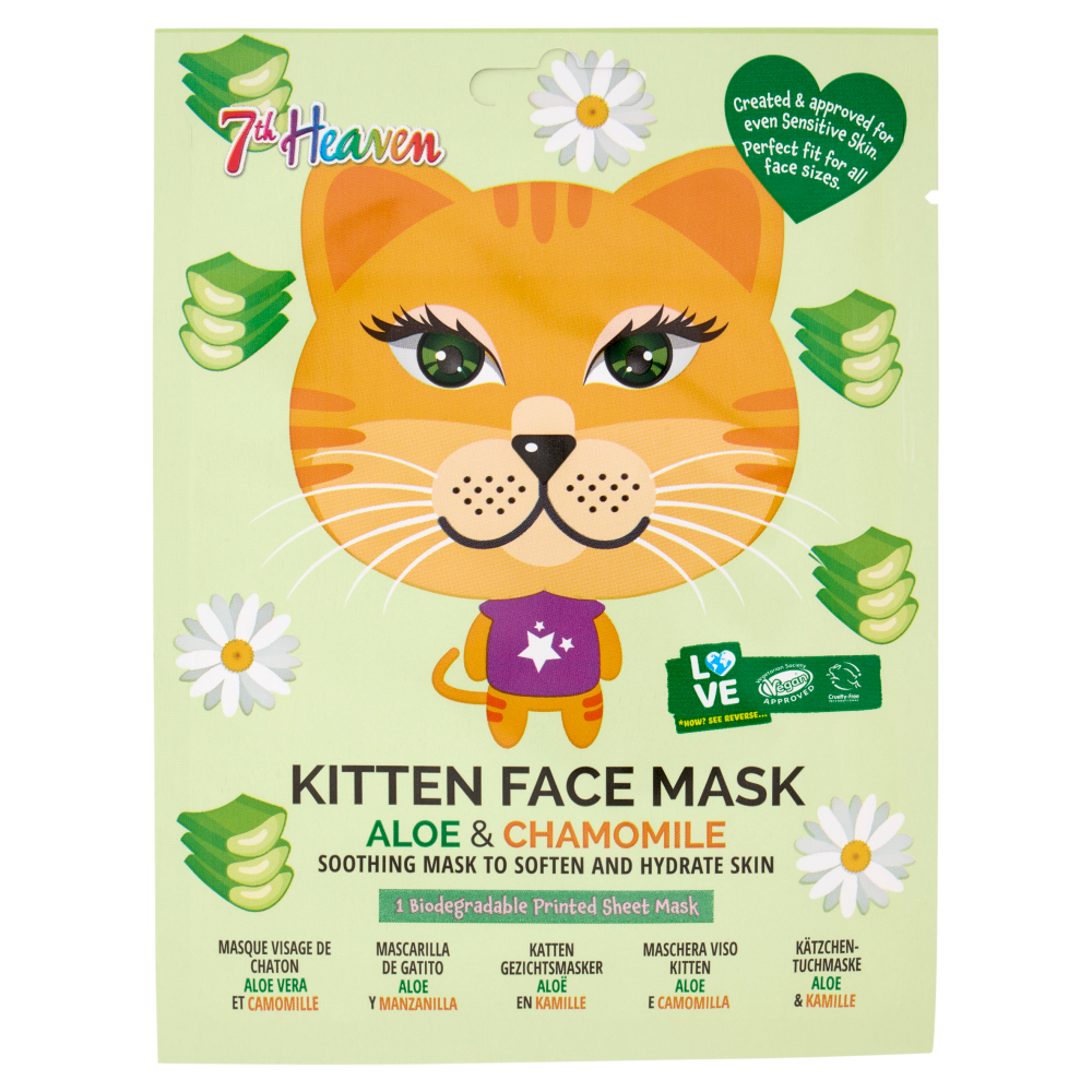 7th Heaven Maschera Viso Kitten Aloe e Camomilla 1 pz