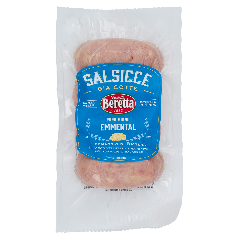Fratelli Beretta Salsicce Già Cotte Puro Suino Emmental 180 g