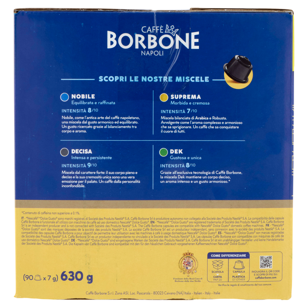 Caffè Borbone Miscela Decisa Capsule Compatibili Nescafè Dolce Gusto* 90 x 7 g