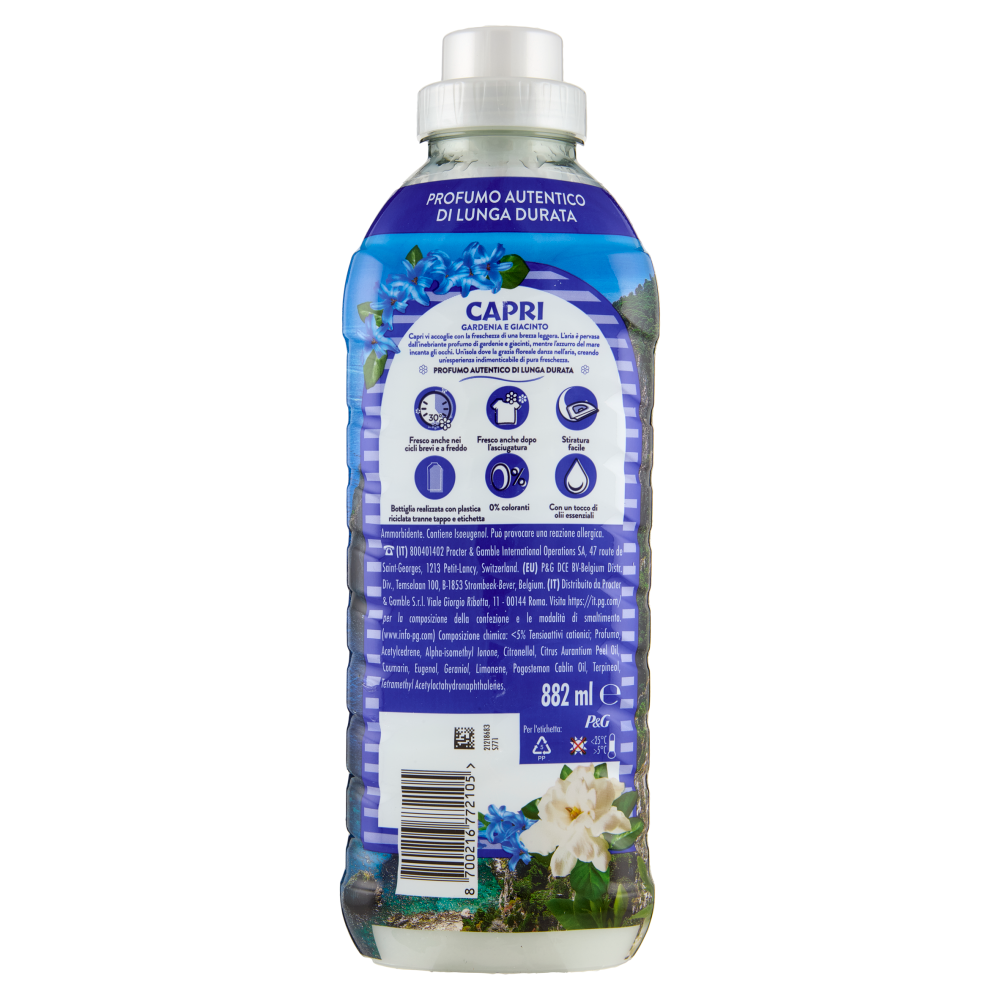 Lenor Essenze D'Italia Capri Ammorbidente Concentrato Gardenia e Giacinto, 42 Lavaggi 882 ml