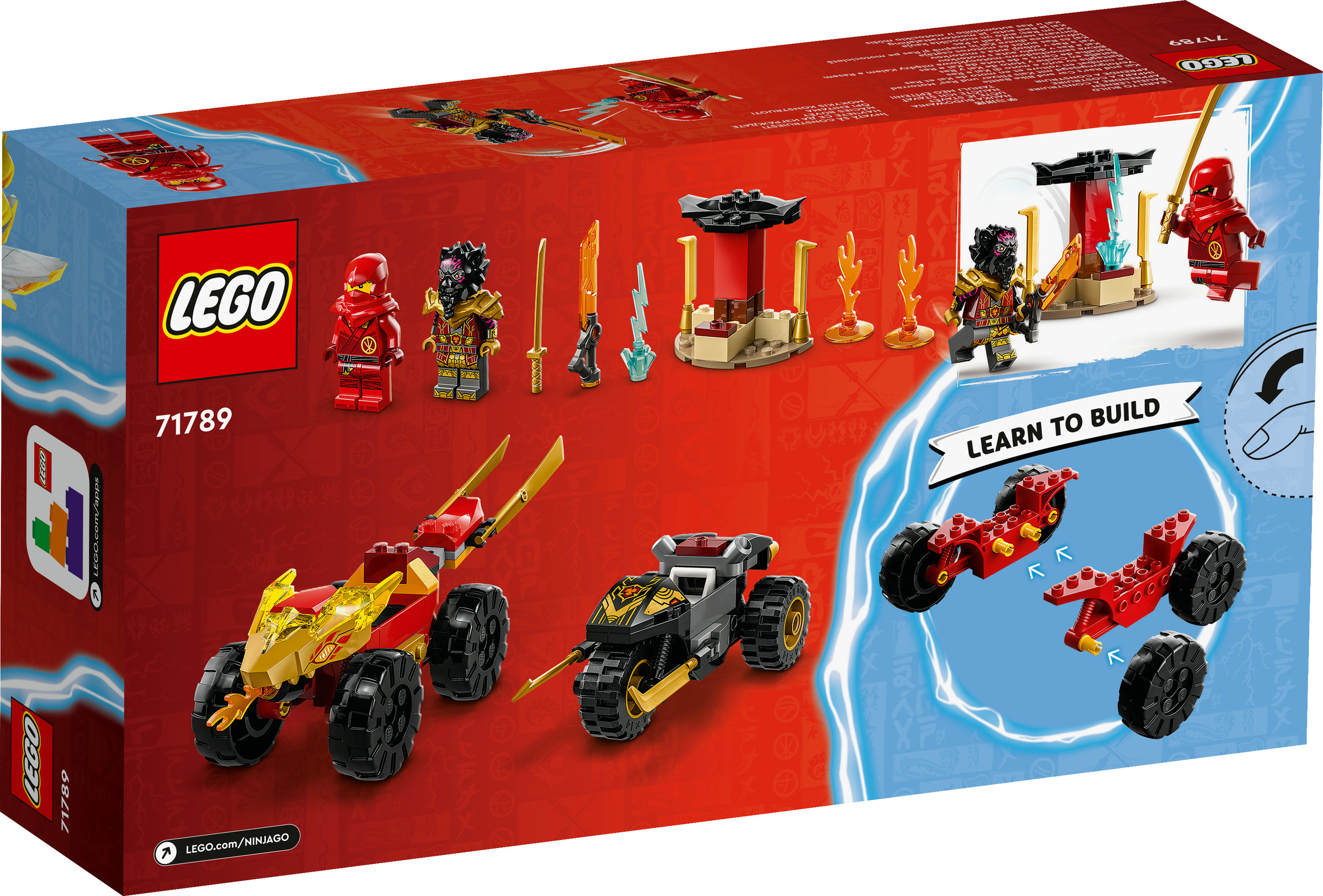 LEGO NINJAGO Battaglia su auto e moto di Kai e Ras