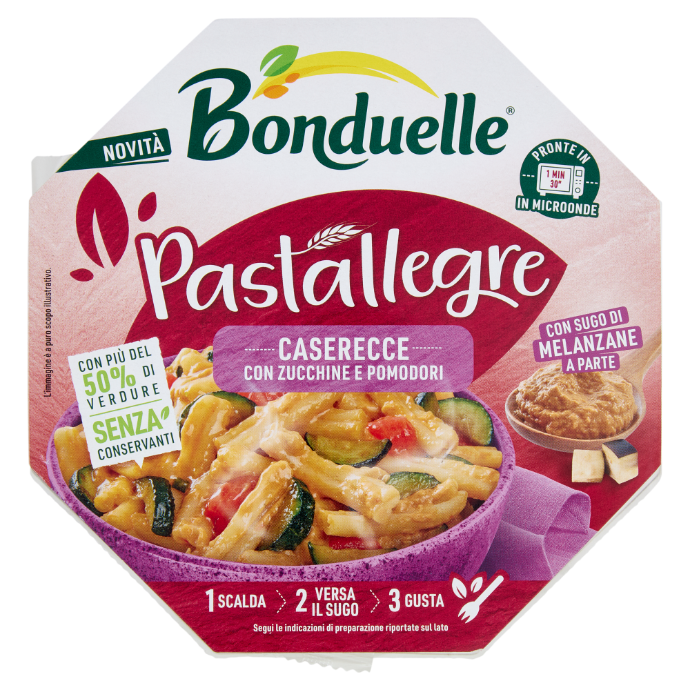 Bonduelle Pastallegre Caserecce con Zucchine e Pomodori 250 g