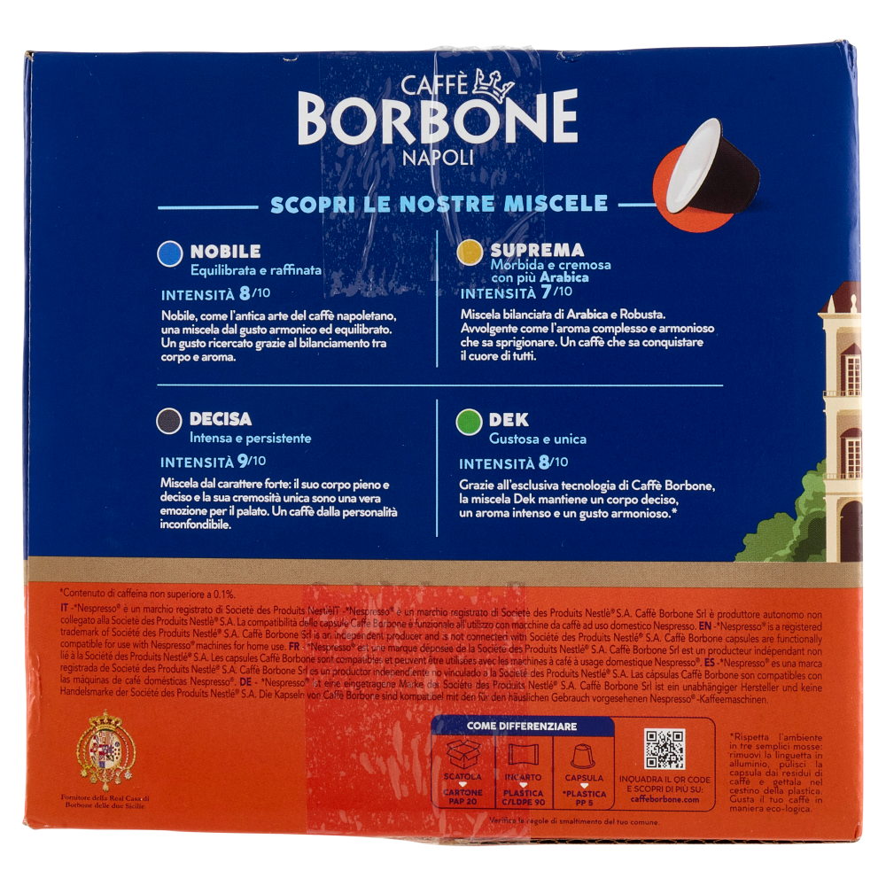 Caffè Borbone Miscela Nobile Capsule Compatibili Nespresso* ad uso domestico 70 x 5 g
