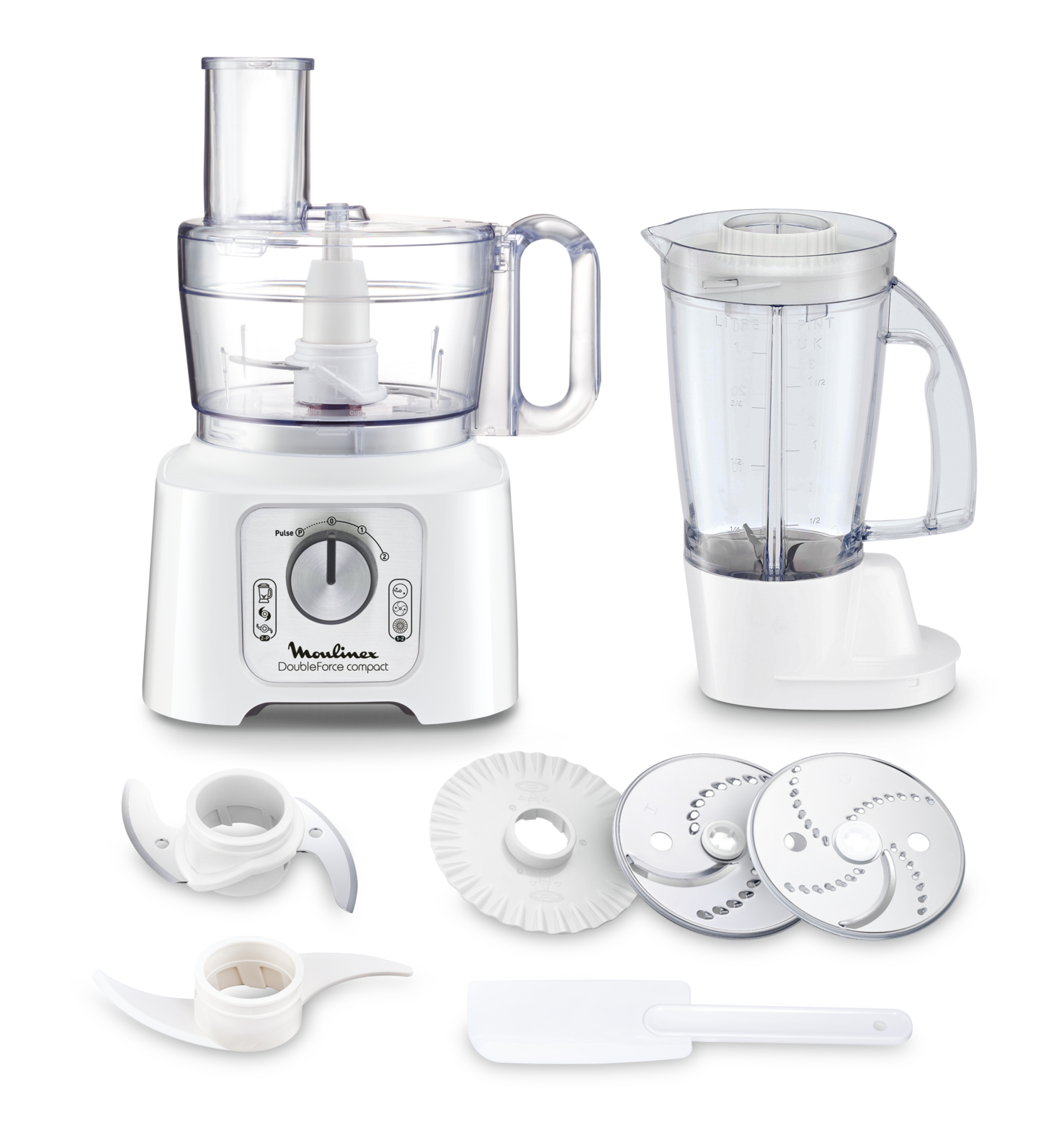 Moulinex FP5441 Robot da cucina multifunzione Double Force Compact