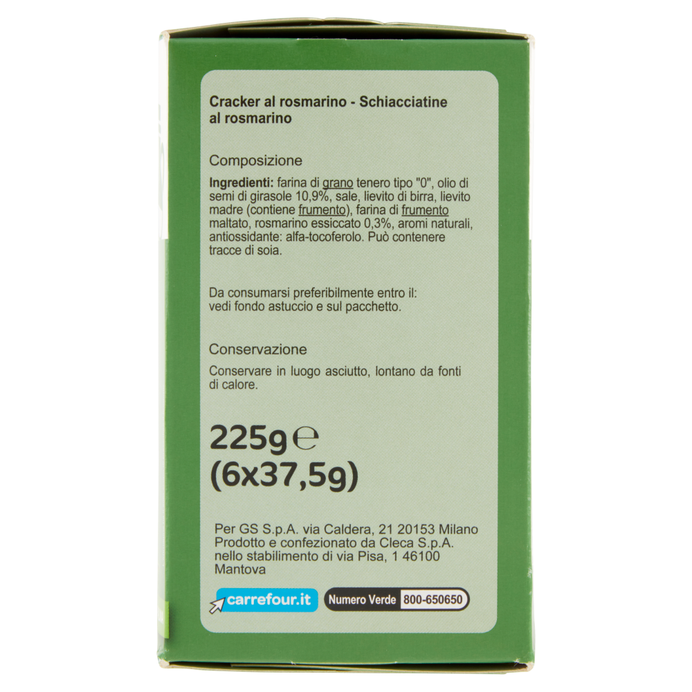 Carrefour Classic Schiacciatine Rosmarino 6 x 37,5 g