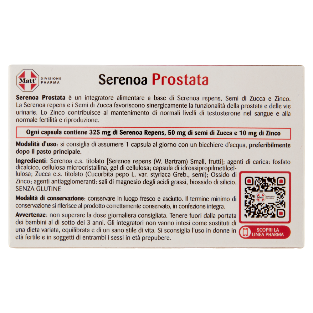 Matt Divisione Pharma Serenoa Prostata 20 capsule 14,6 g