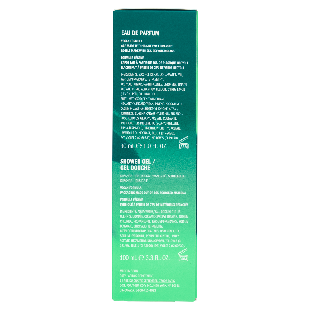 adidas Xmas25 Maschile Eau de Parfum 30 ml + Shower Gel 100 ml Full Recharge