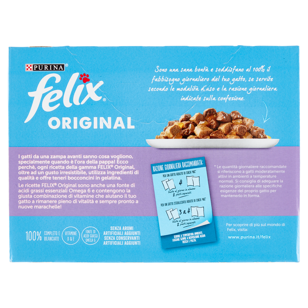 FELIX Original Selezioni Deliziose in Gelatina (Salmone/Anatra & Manzo/Pollo) 10 x 85 g