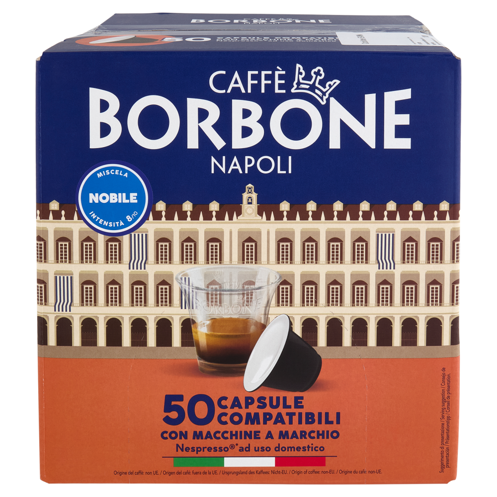 Caff&egrave; Borbone Miscela Nobile Capsule Compatibili Nespresso* ad uso domestico 50 x 5 g