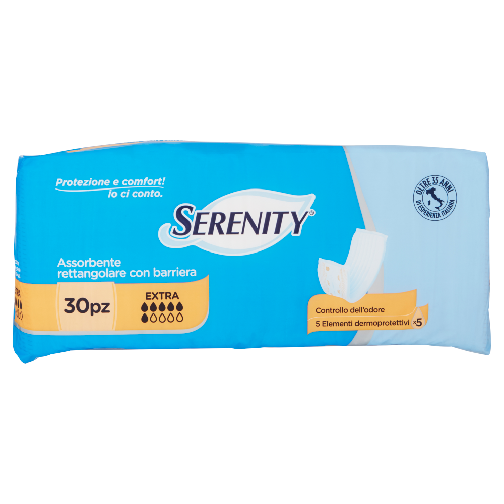 Serenity Assorbente rettangolare con barriera Extra 30 pz