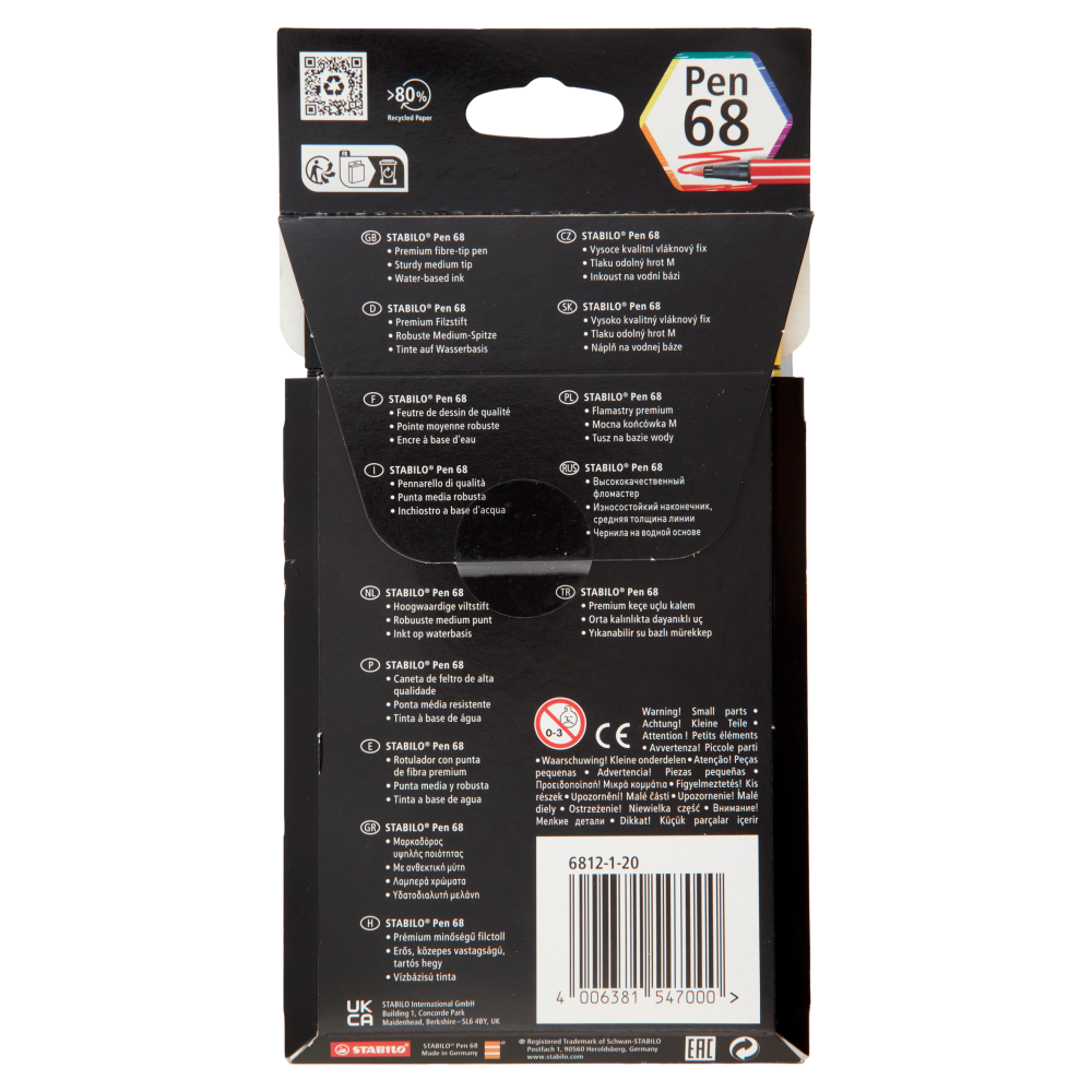 STABILO Pen 68 pennarelli - astuccio Arty da 12 pz.