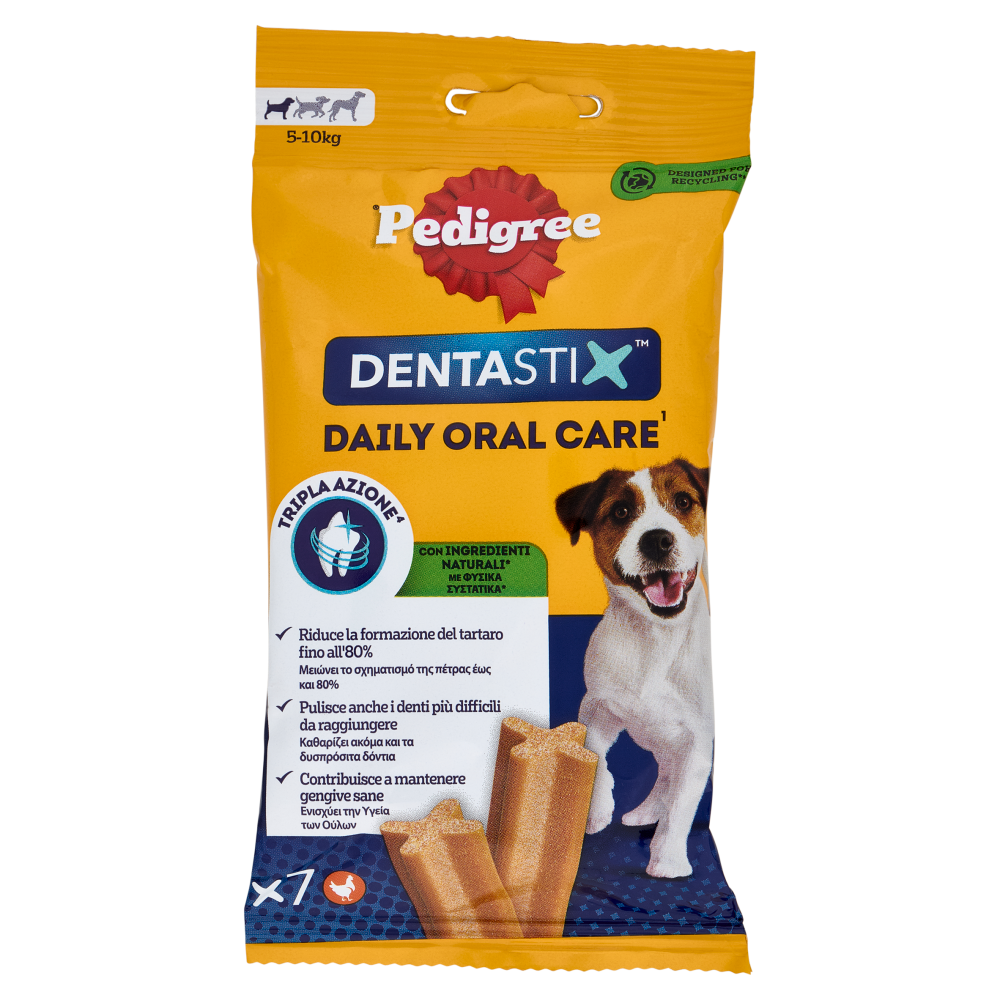 Pedigree Dentastix Snack per igiene orale Cane Piccolo 7 Pezzi 110 g